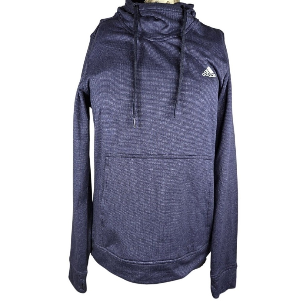 Adidas‎ ClimaWarm Hoodie Pullover Athleisure Athletic Training Blue Women M